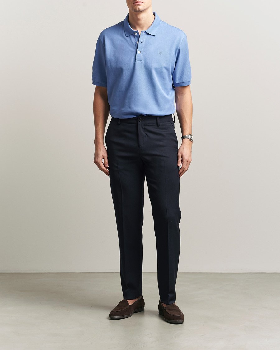 Herre | Pikéer | Ralph Lauren Purple Label | Mercerized Cotton Polo Light Blue