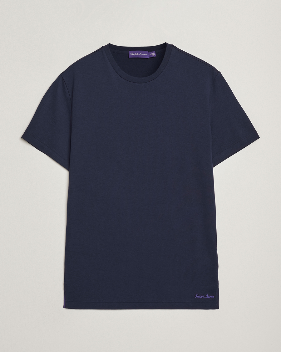 Herre | T-Shirts | Ralph Lauren Purple Label | Luxury Cotton T-Shirt Chairman Navy