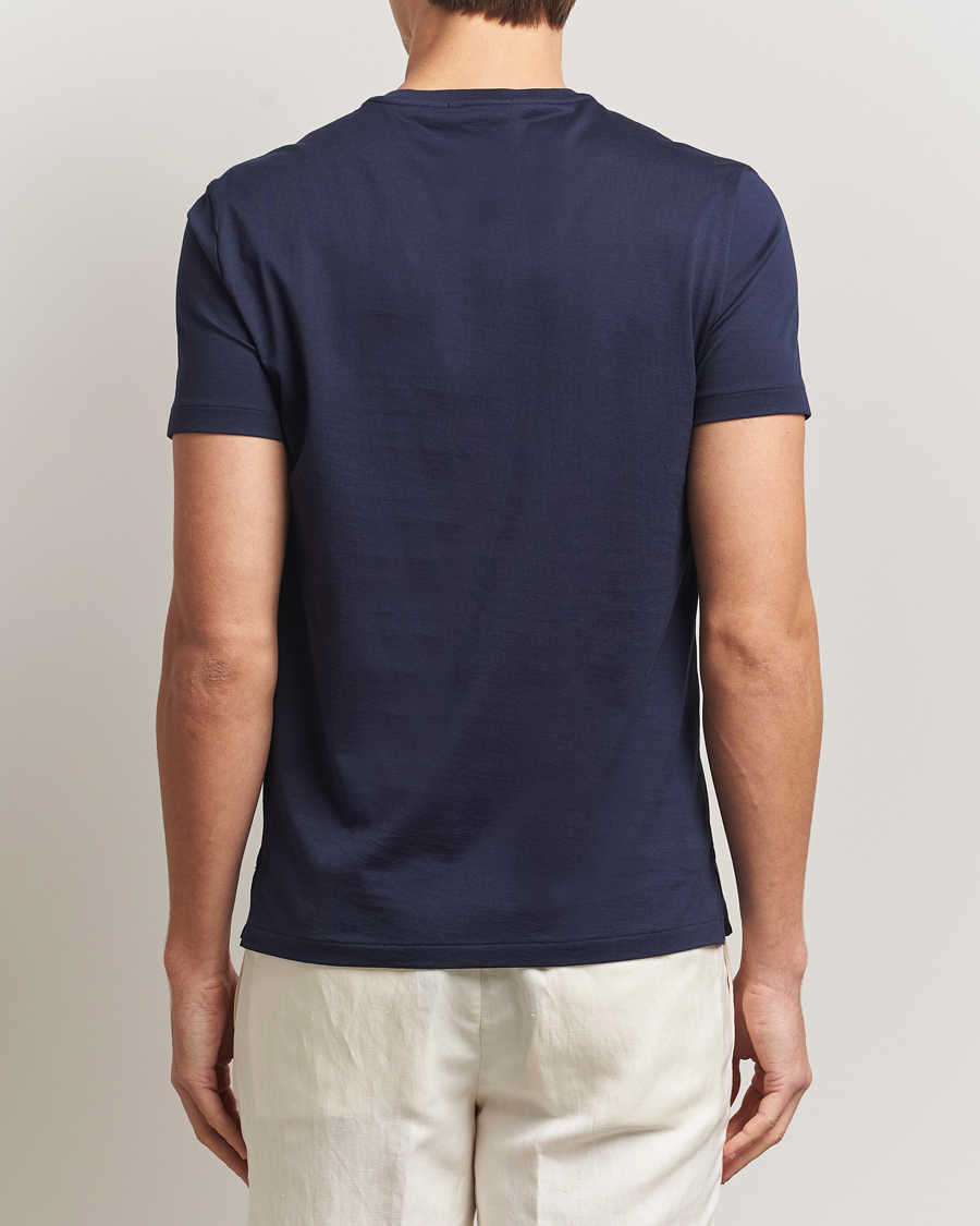 Herre | T-Shirts | Ralph Lauren Purple Label | Luxury Cotton T-Shirt Chairman Navy