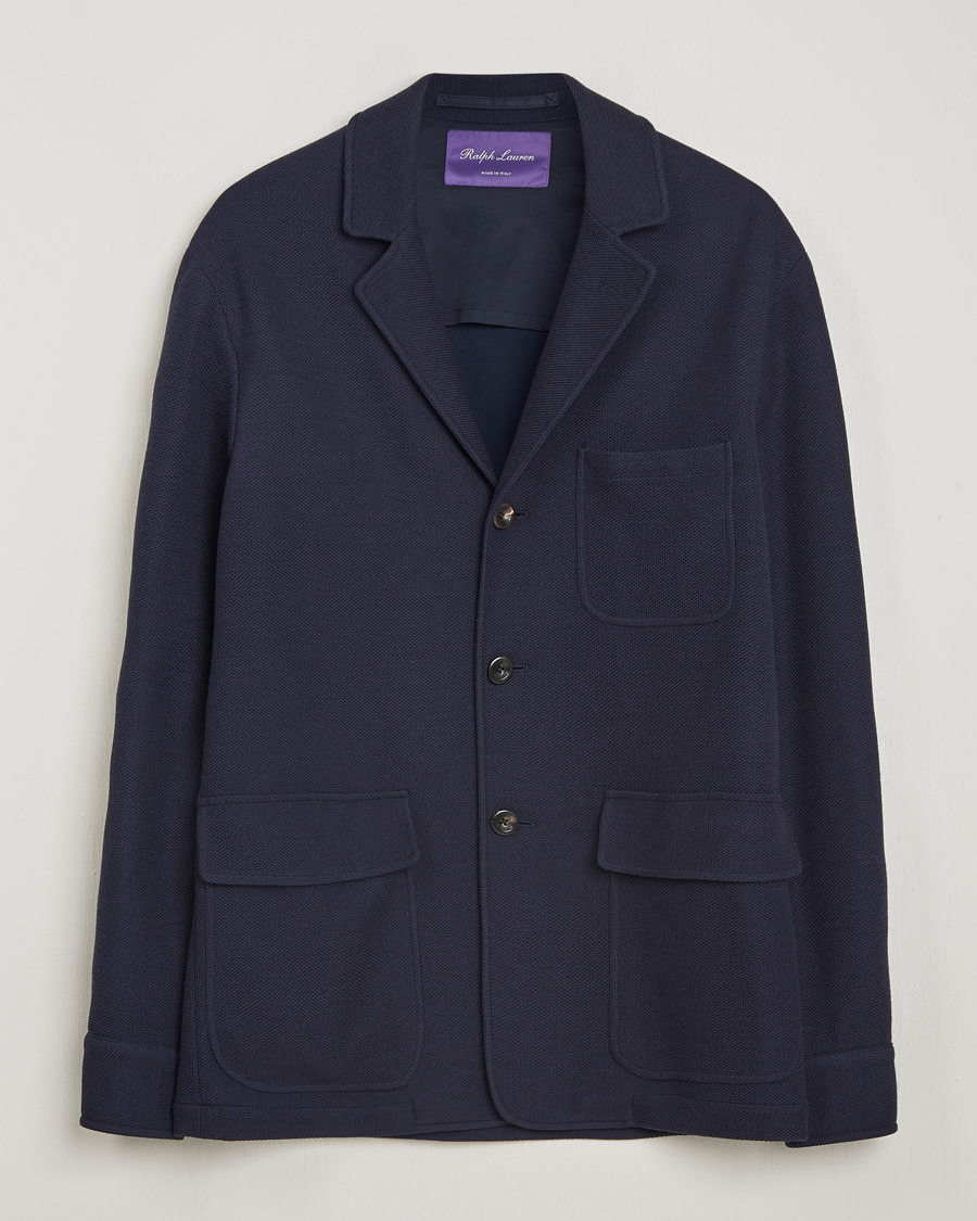 Herre | Dressjakker | Ralph Lauren Purple Label | Wool/Cotton Jacket Chairman Navy