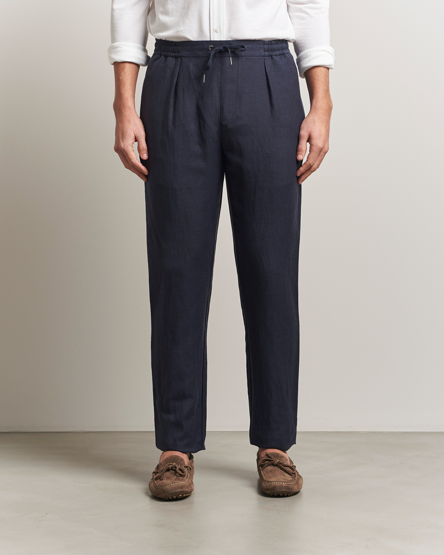 Herre | Bukser | Ralph Lauren Purple Label | Dorset Drawstring Trousers Chairman Navy