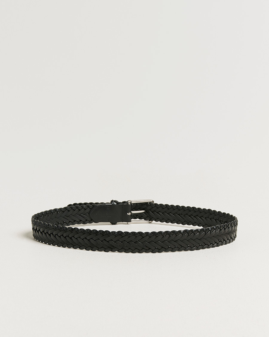 Herre | Belter | Ralph Lauren Purple Label | Braided Belt Black Vachetta