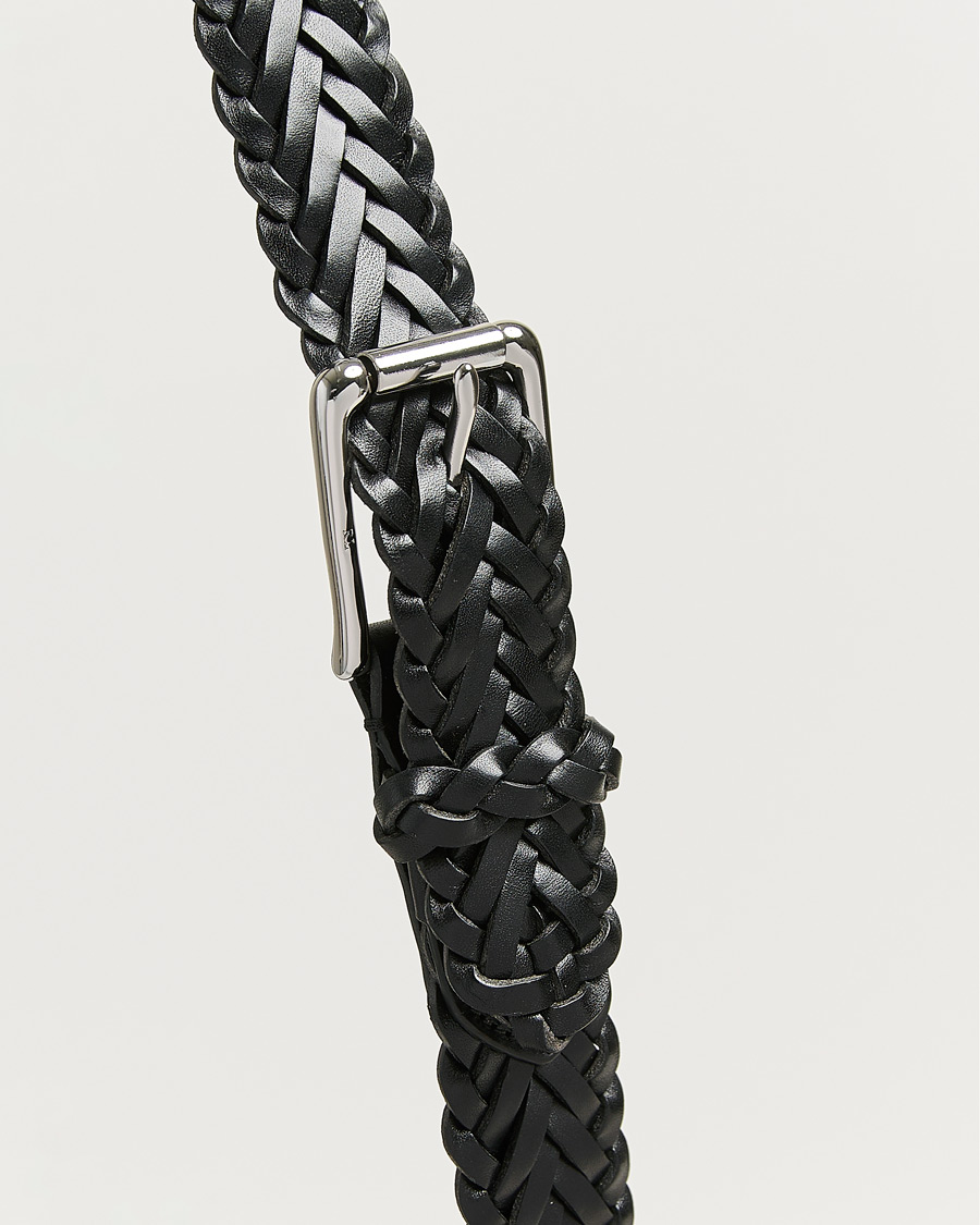 Herre | Belter | Ralph Lauren Purple Label | Braided Belt Black Vachetta