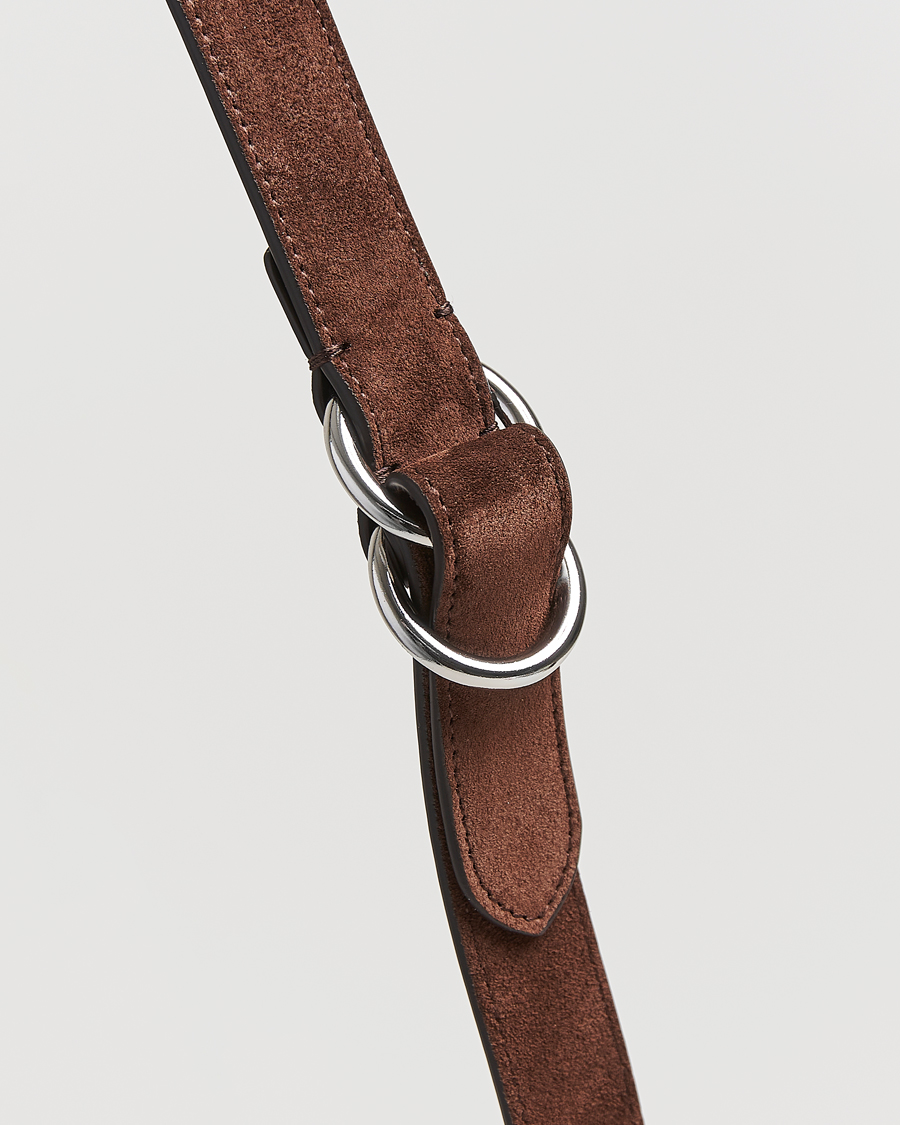 Herre | Belter | Ralph Lauren Purple Label | Ring Belt Dark Brown Suede