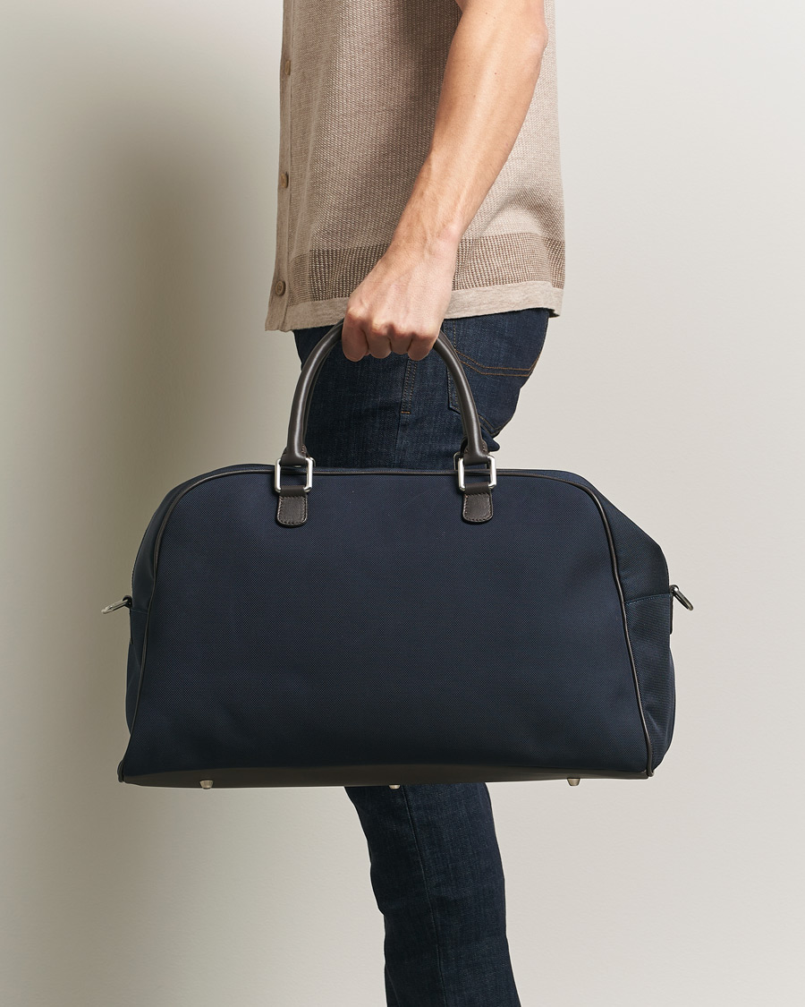 Herre | Vesker | Anderson's | Balistic Nylon/Leather Weekendbag Navy