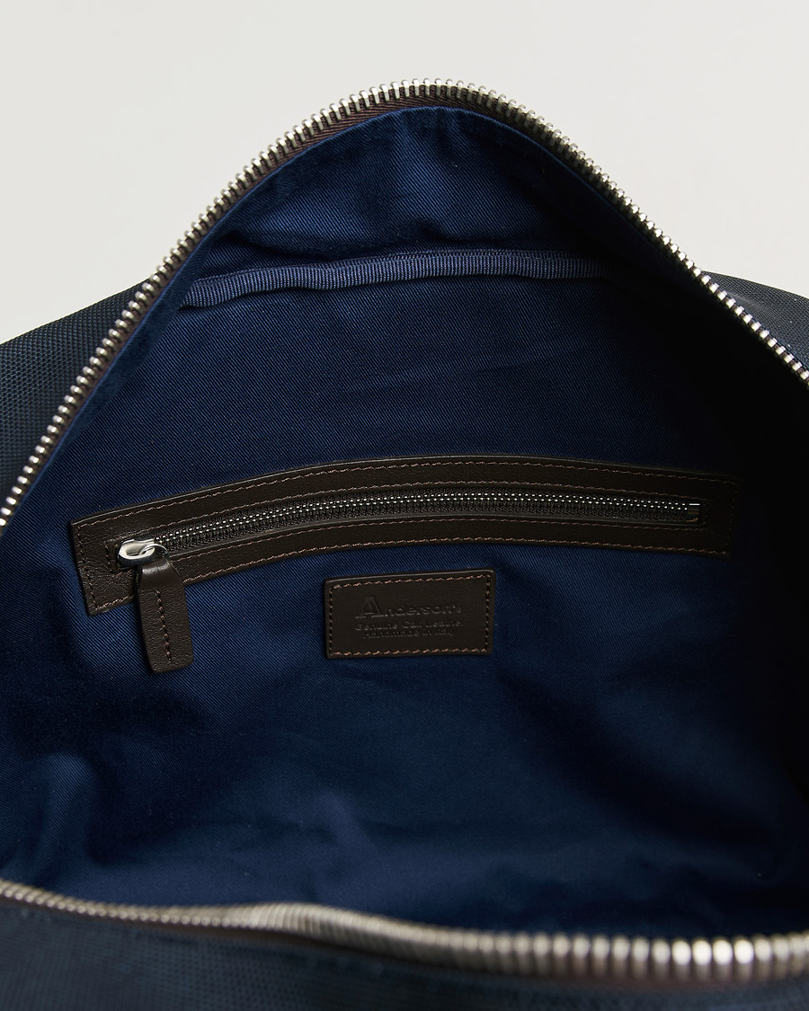 Herre | Vesker | Anderson's | Balistic Nylon/Leather Weekendbag Navy