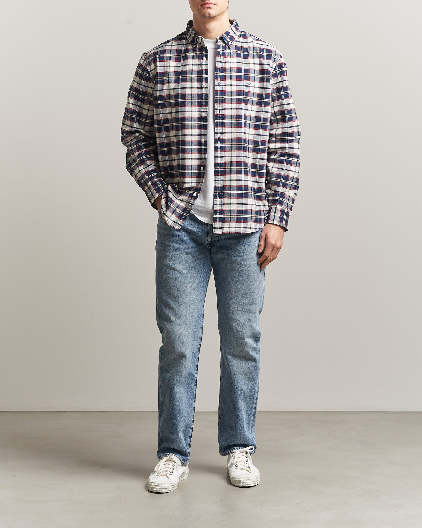 Herre | Skjorter | Levi's | Cotton Checked Shirt Dress Blues