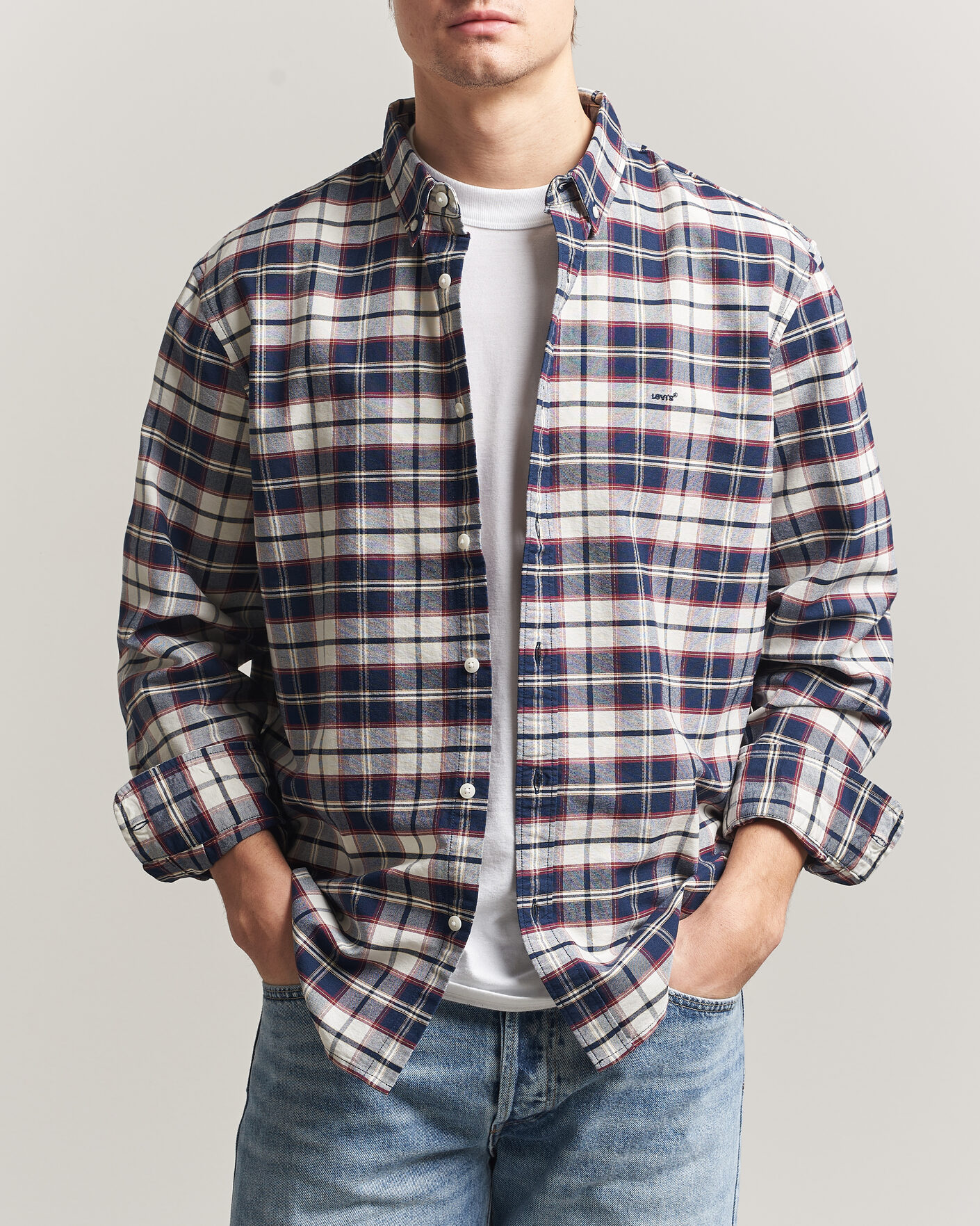 Herre | Skjorter | Levi's | Cotton Checked Shirt Dress Blues