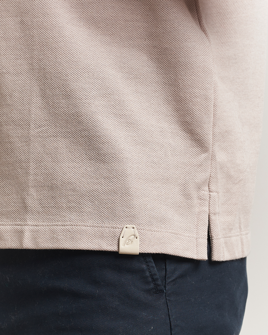Herre | Pikéer | Brioni | Short Sleeve Cotton Piquet Polo Beige