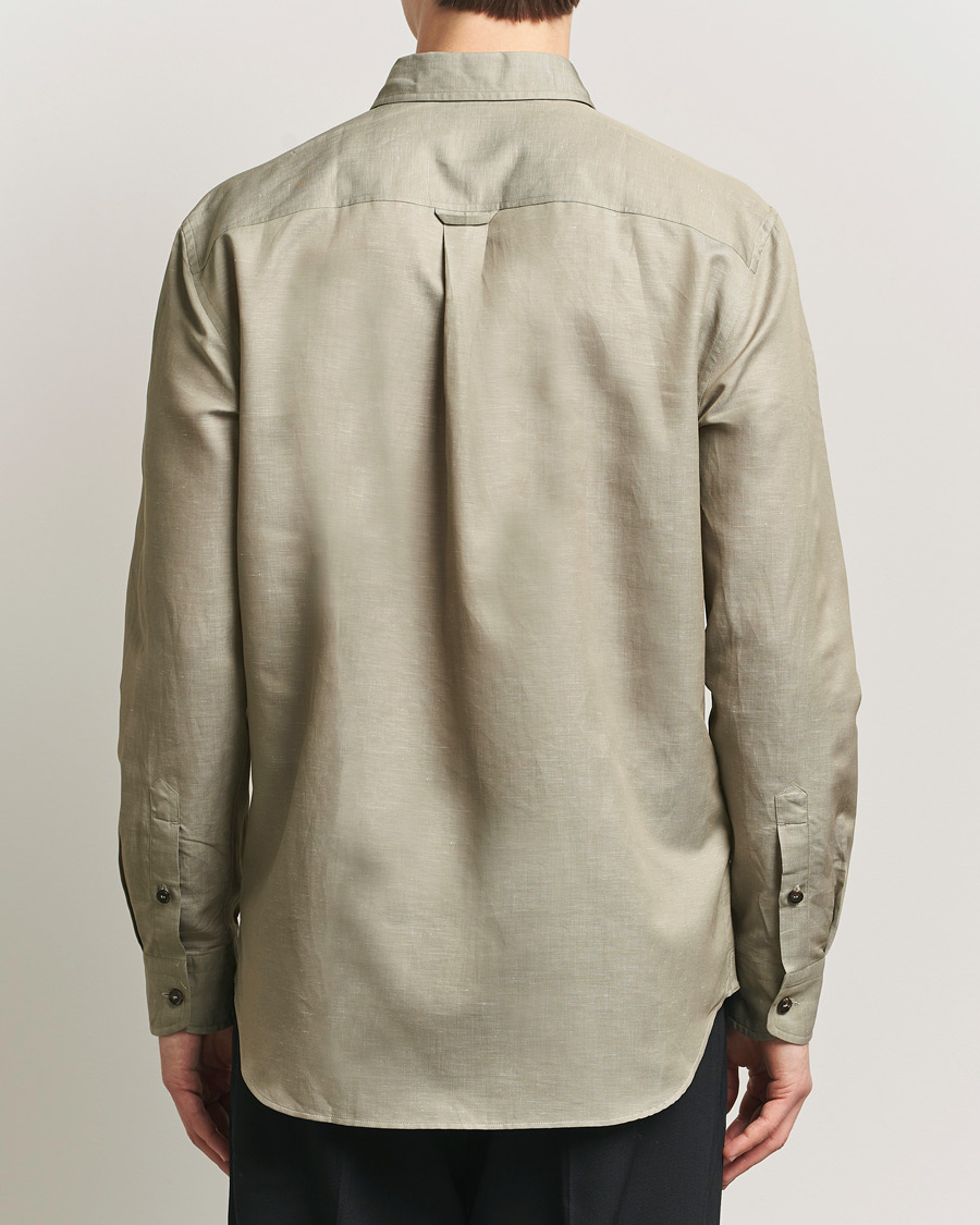 Herre | Skjorter | Brioni | Cotton/Linen Overshirt Olive