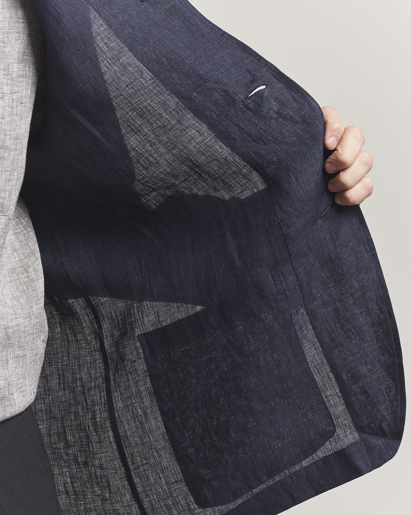 Herre | Skjorter | Brioni | Linen Shirt Blazer Navy