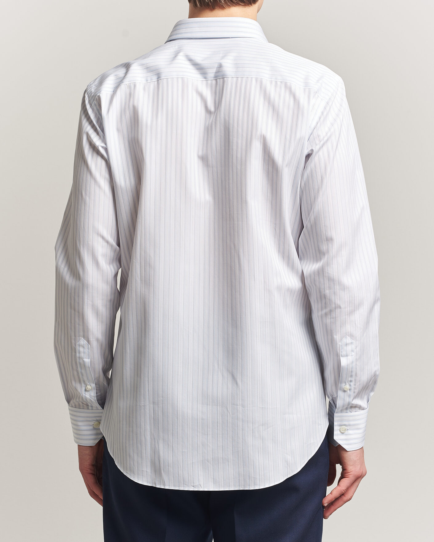 Herre | Skjorter | Brioni | Slim Fit Dress Shirt Light Blue Stripe