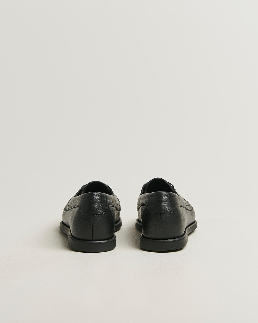 Herre | Seilersko | Brioni | Grain Leather Boat Shoes Black Calf