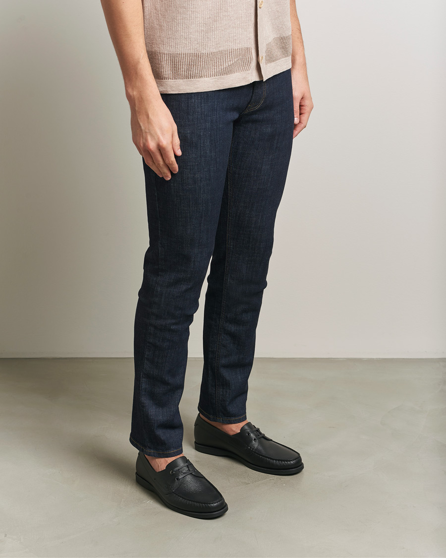 Herre | Seilersko | Brioni | Grain Leather Boat Shoes Black Calf