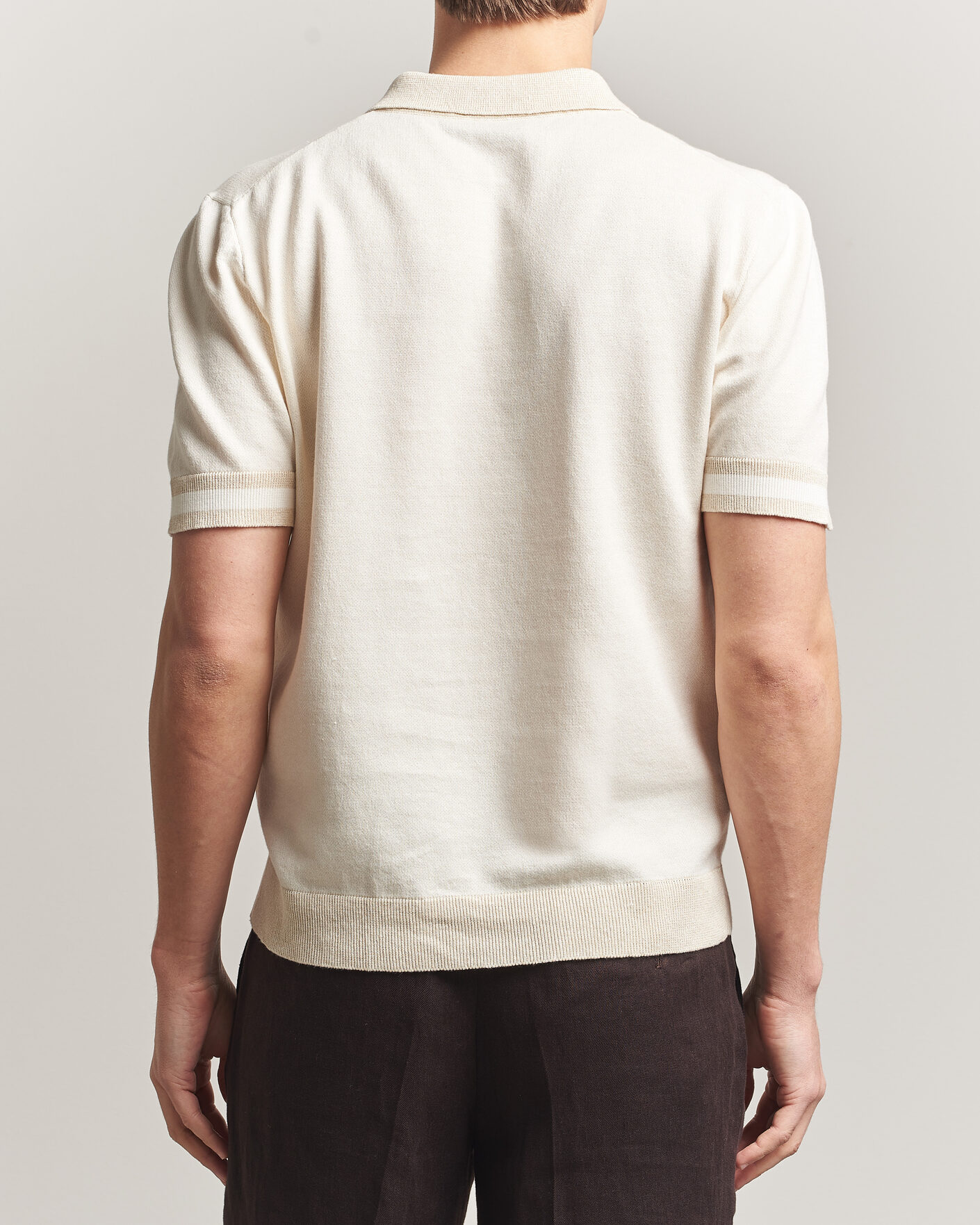 Herre | Pikéer | Altea | Cotton/Linen Piquet Polo Off White