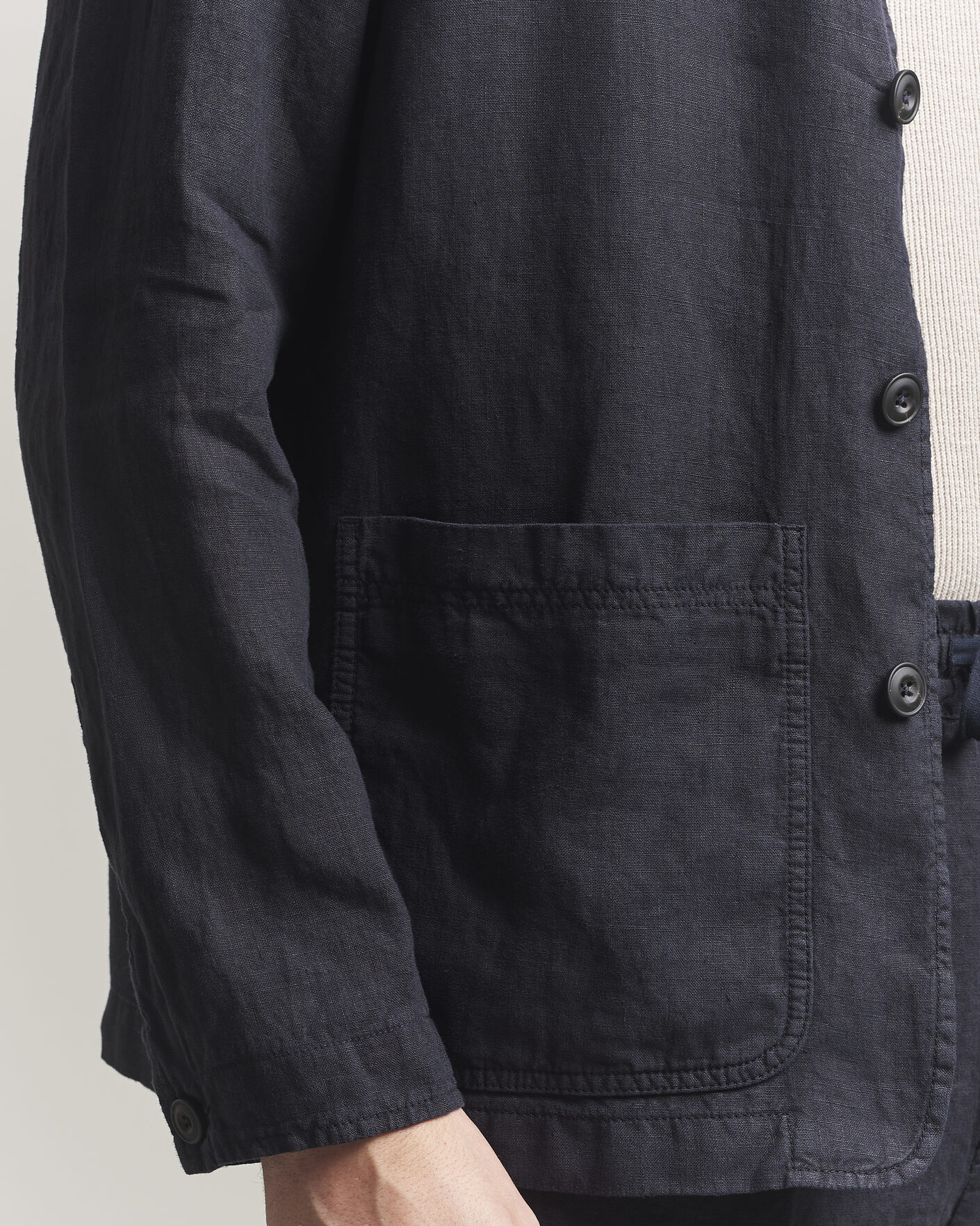 Herre | Jakker | Altea | Linen Chore Jacket Navy