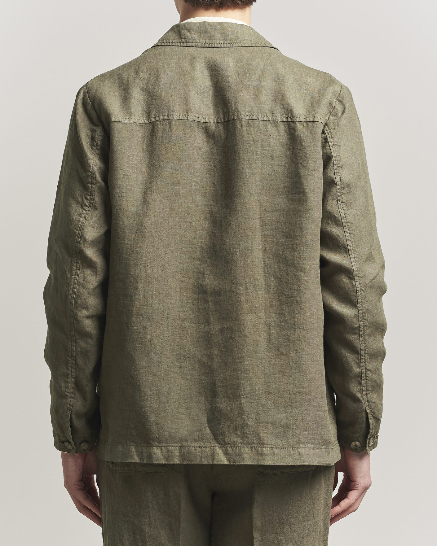 Herre | Jakker | Altea | Linen Chore Jacket Military