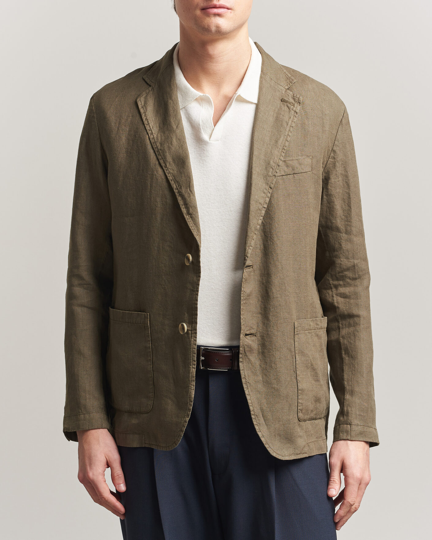 Herre | Dressjakker | Altea | Linen Blazer Military