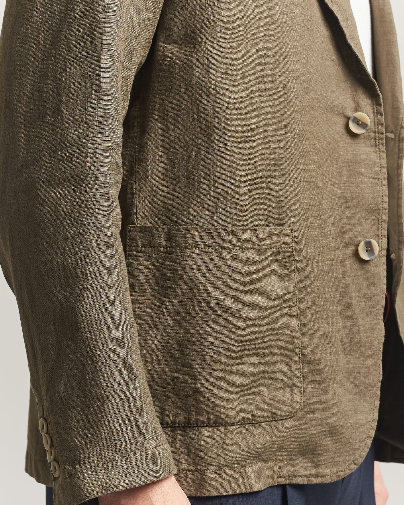 Herre | Dressjakker | Altea | Linen Blazer Military