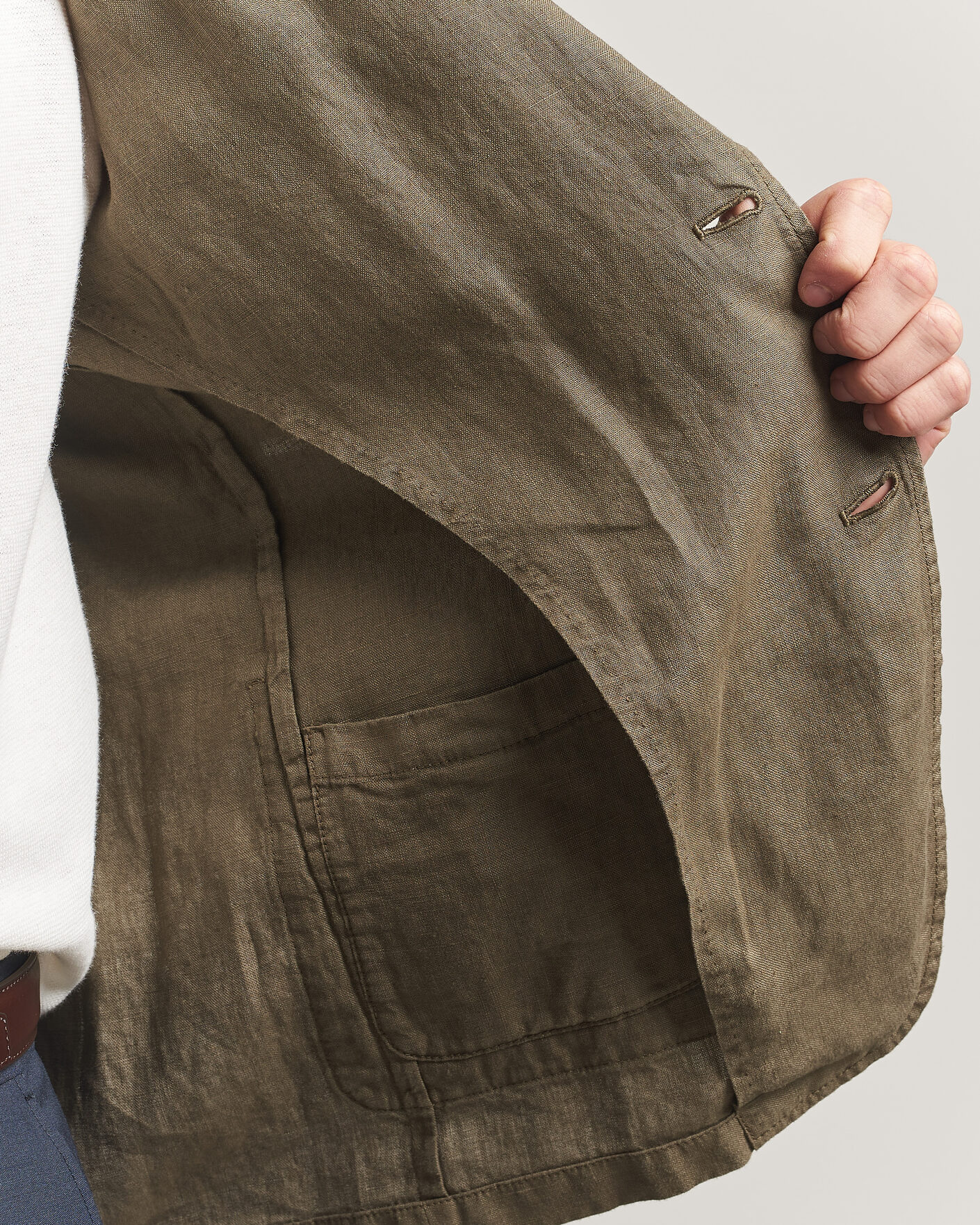 Herre | Dressjakker | Altea | Linen Blazer Military