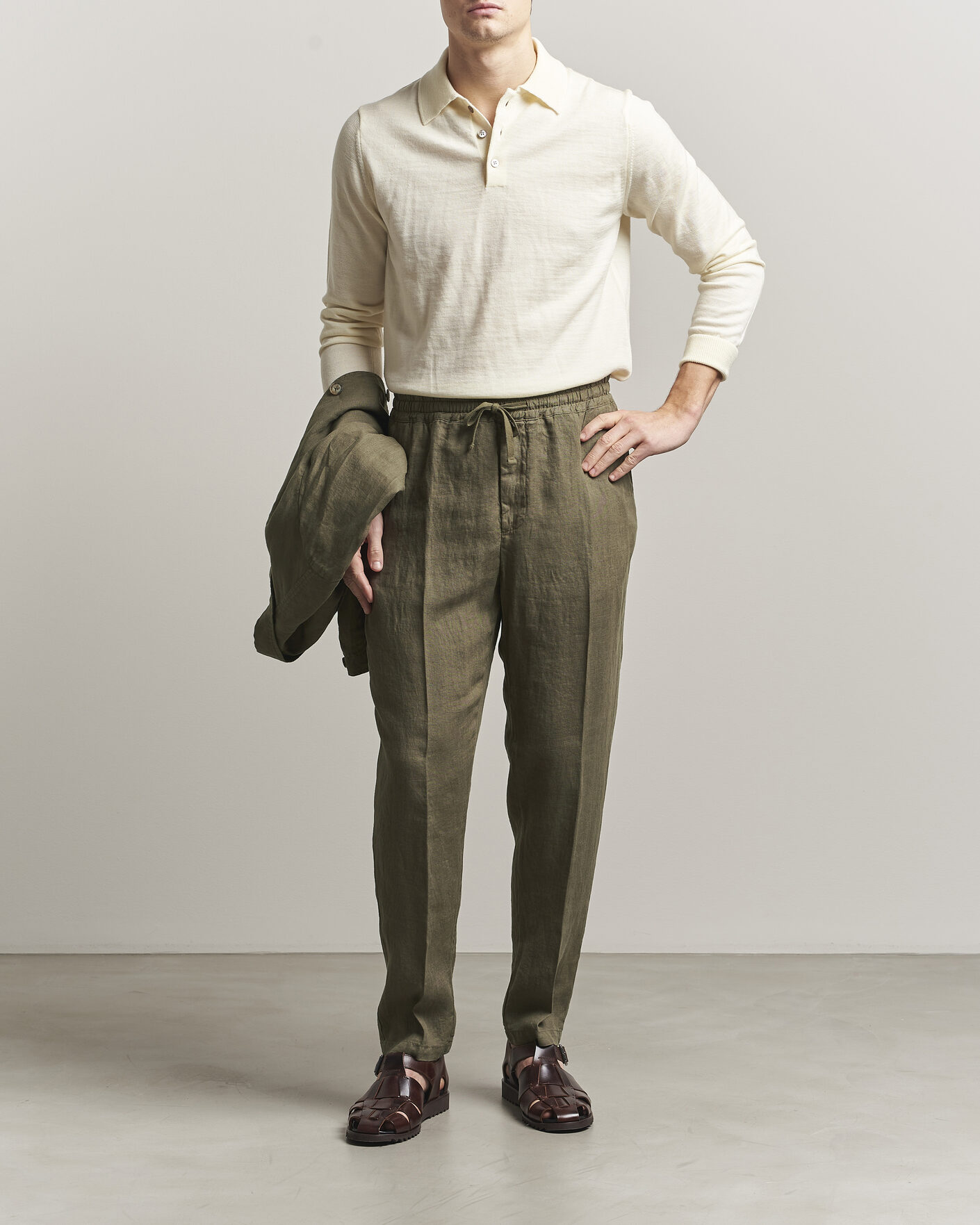 Herre | Bukser | Altea | Linen Pants Military