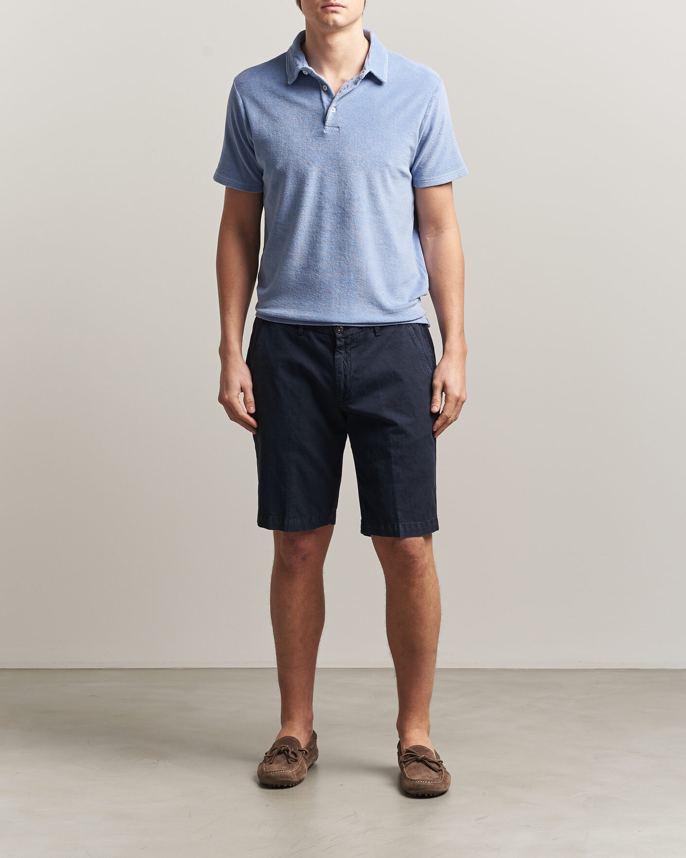 Herre | Pikéer | Altea | Terry Cotton Polo Light Blue