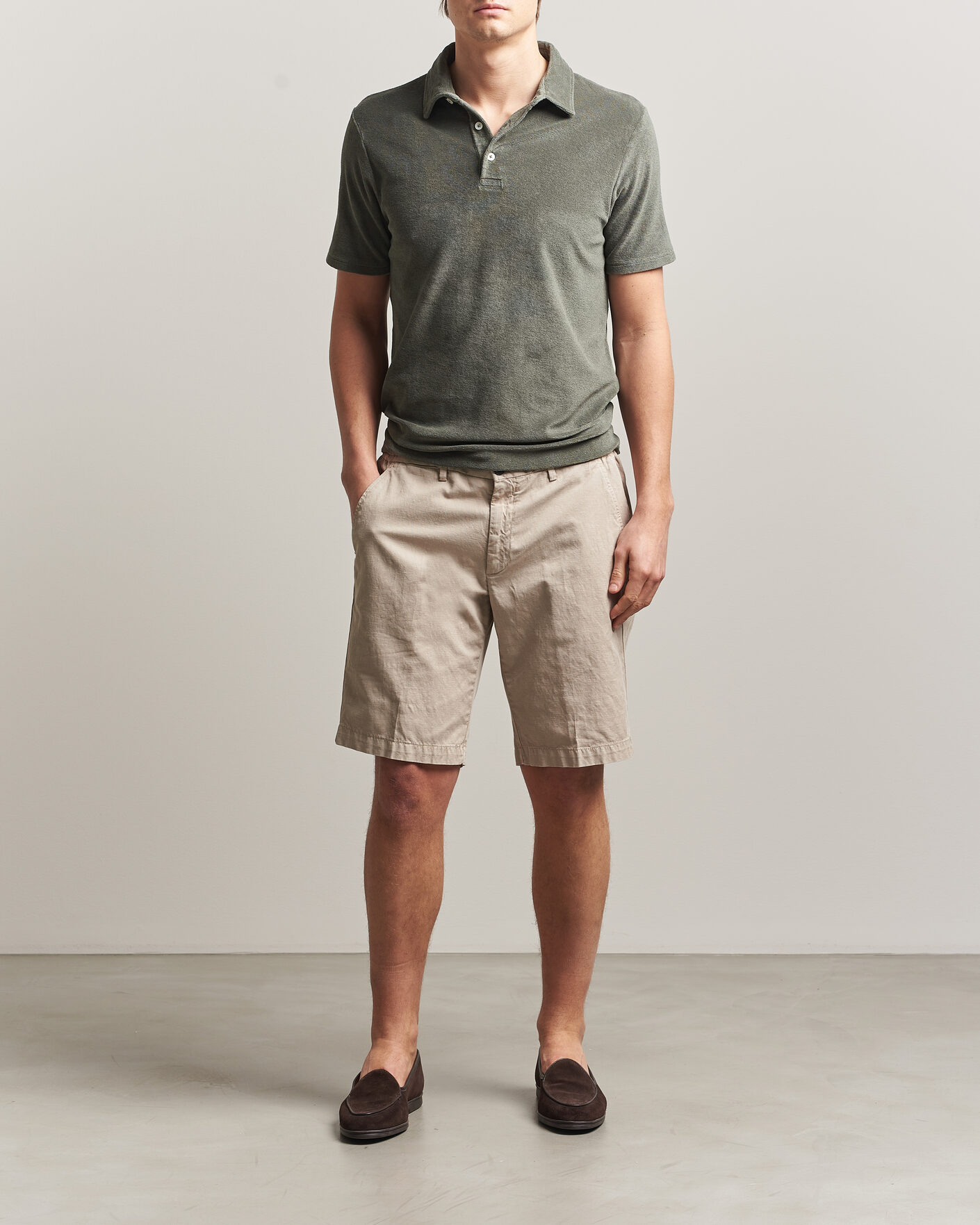 Herre | Pikéer | Altea | Terry Cotton Polo Olive