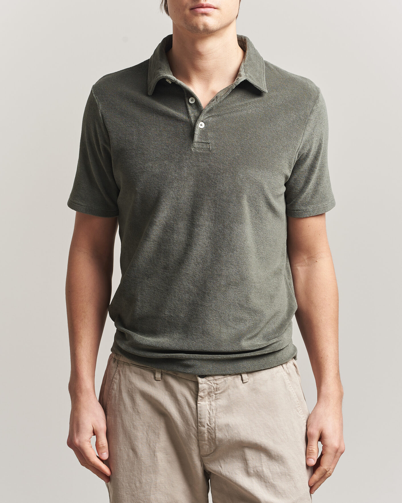 Herre | Pikéer | Altea | Terry Cotton Polo Olive