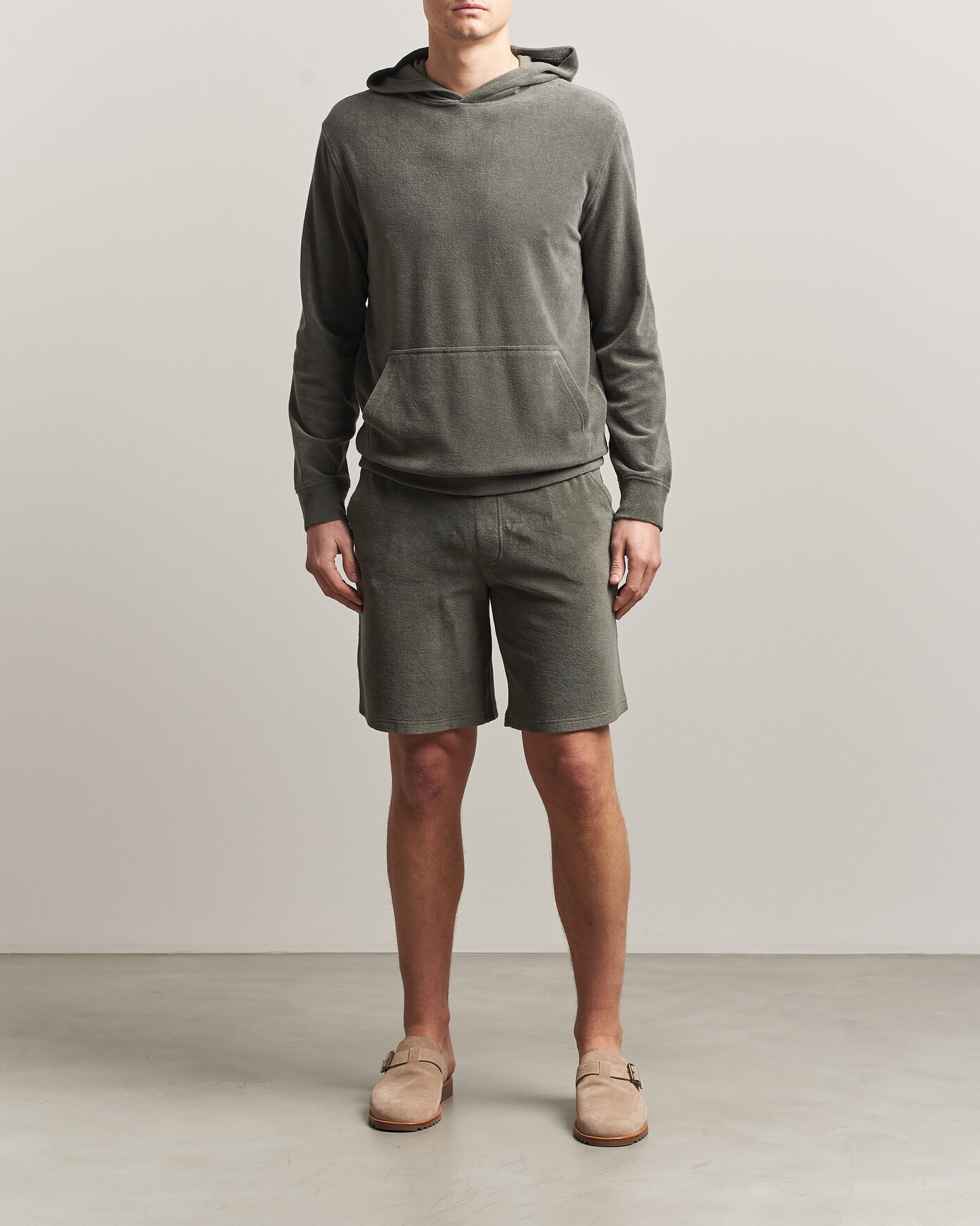 Herre | Shorts | Altea | Terry Drawstring Shorts Olive