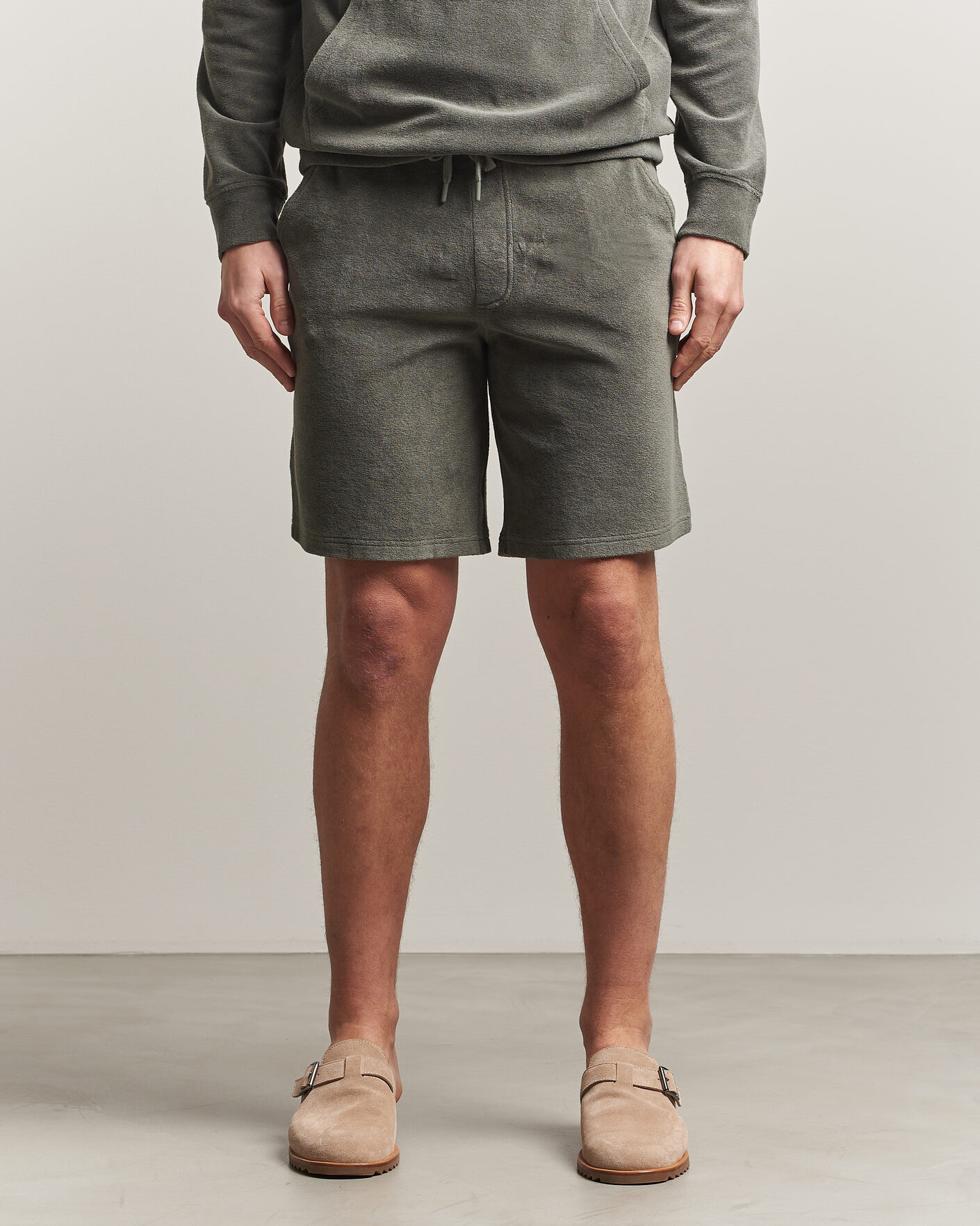 Herre | Shorts | Altea | Terry Drawstring Shorts Olive