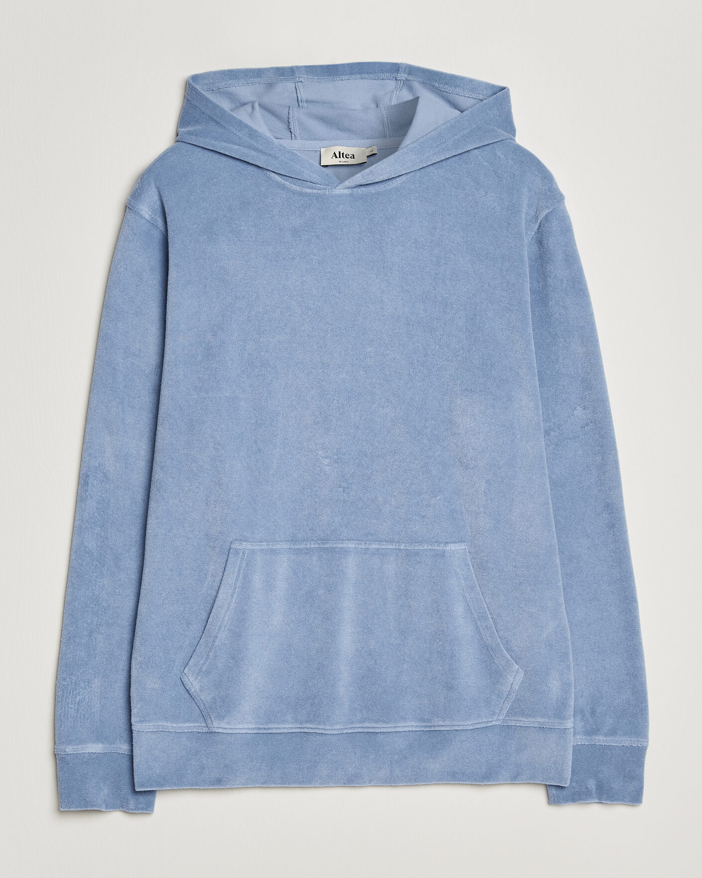 Herre | Gensere | Altea | Terry Cotton Hoodie Light Blue