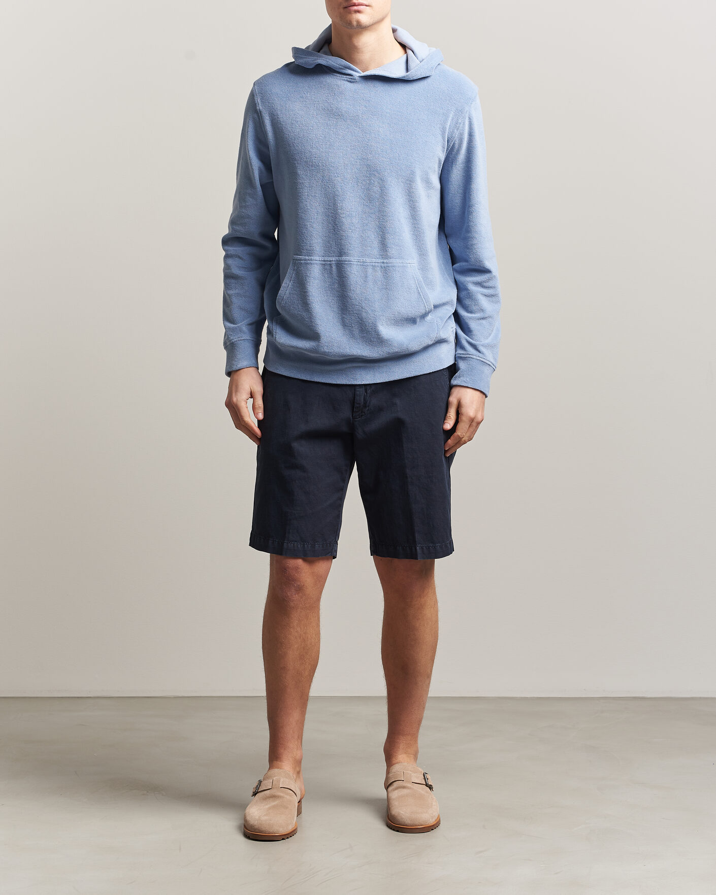 Herre | Gensere | Altea | Terry Cotton Hoodie Light Blue