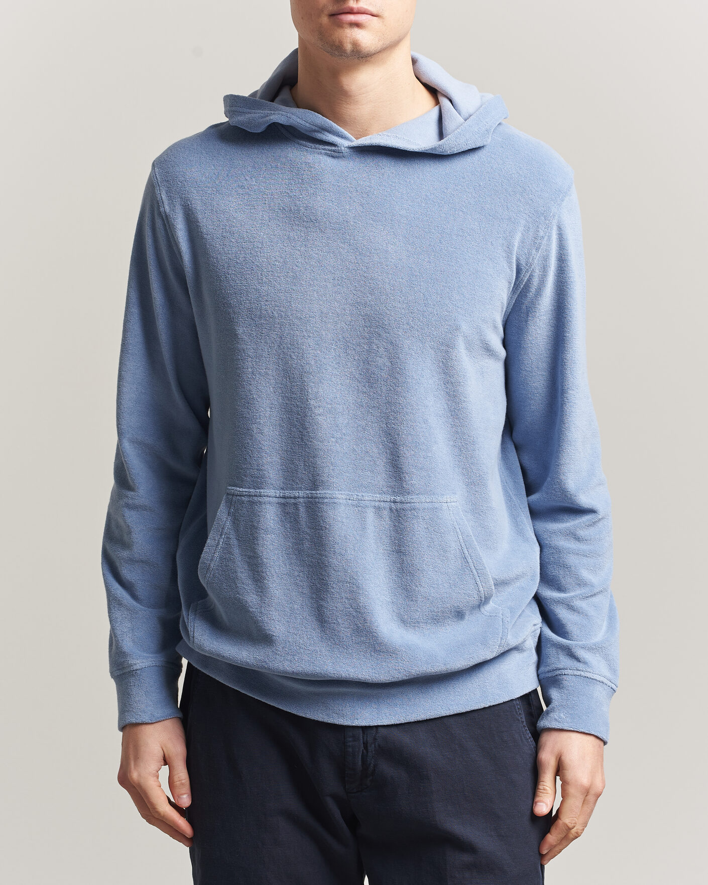 Herre | Gensere | Altea | Terry Cotton Hoodie Light Blue