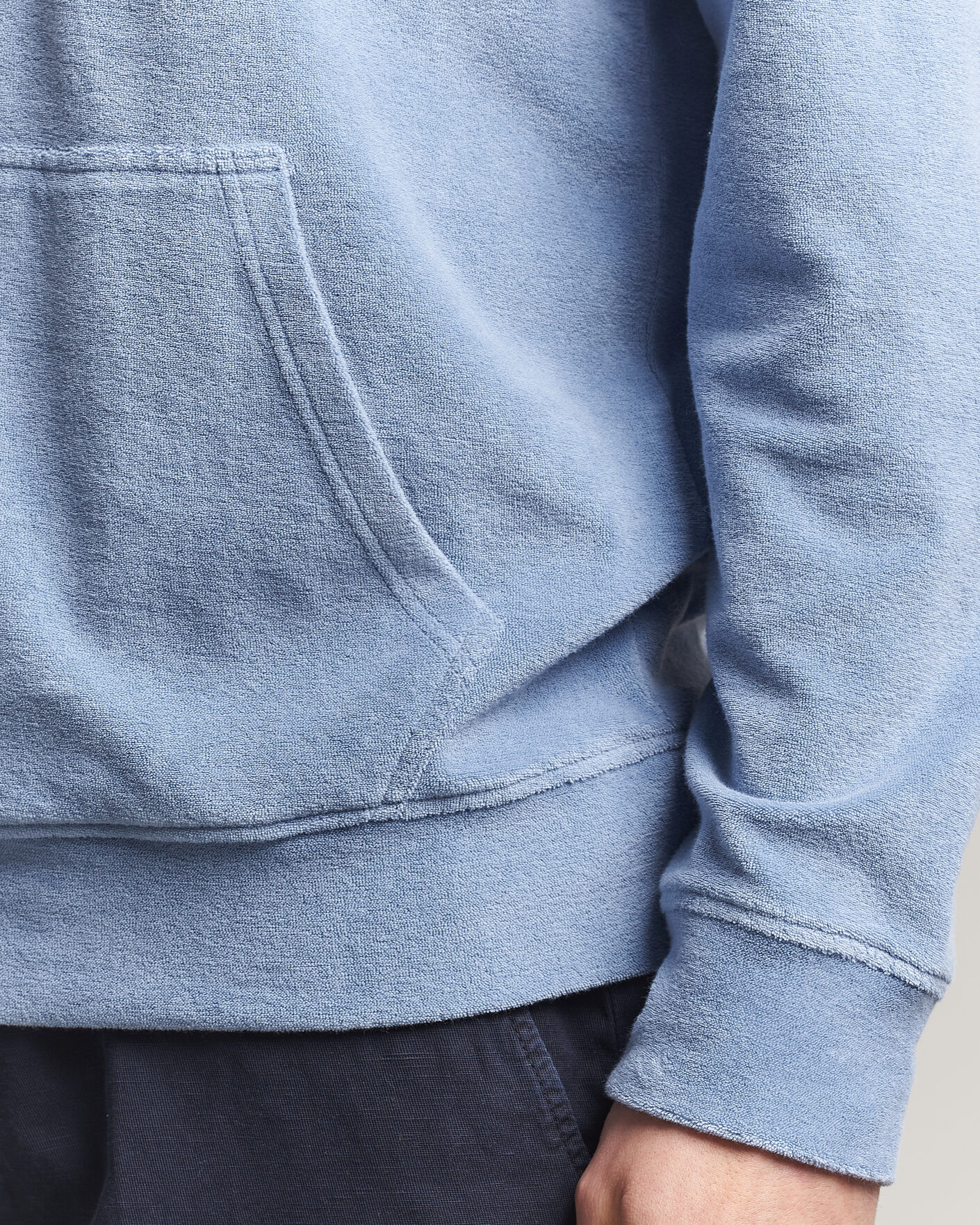 Herre | Gensere | Altea | Terry Cotton Hoodie Light Blue