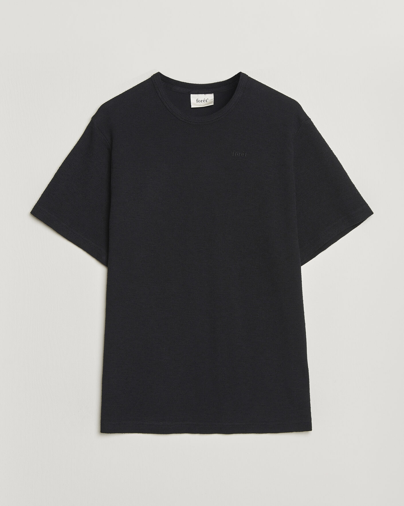 Herre | T-Shirts | Forét | Fir Structured T-Shit Black