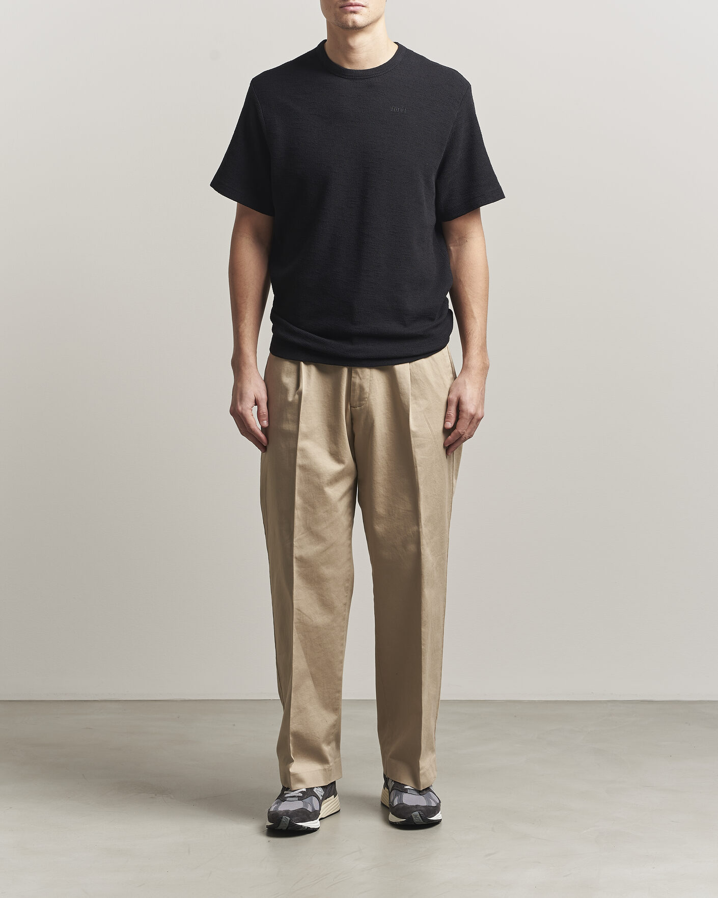 Herre | T-Shirts | Forét | Fir Structured T-Shit Black