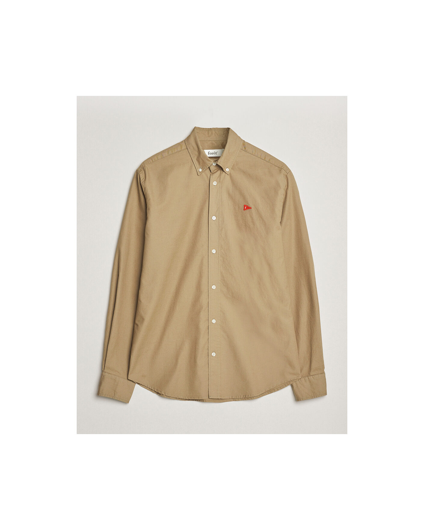 Herre | Skjorter | Forét | Flag Regular Fit Oxford Shirt Khaki
