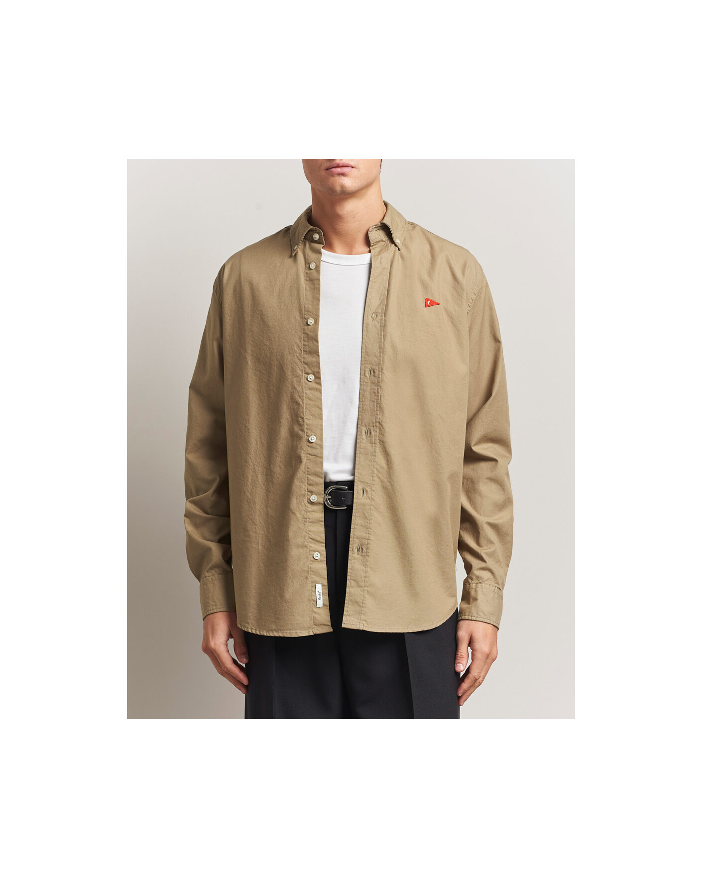 Herre | Skjorter | Forét | Flag Regular Fit Oxford Shirt Khaki