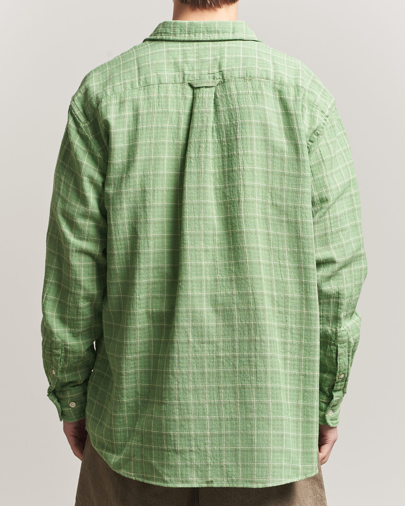 Herre | Skjorter | Forét | Scout Relaxed Fit Loose Weave Shirt Vibrant Moss