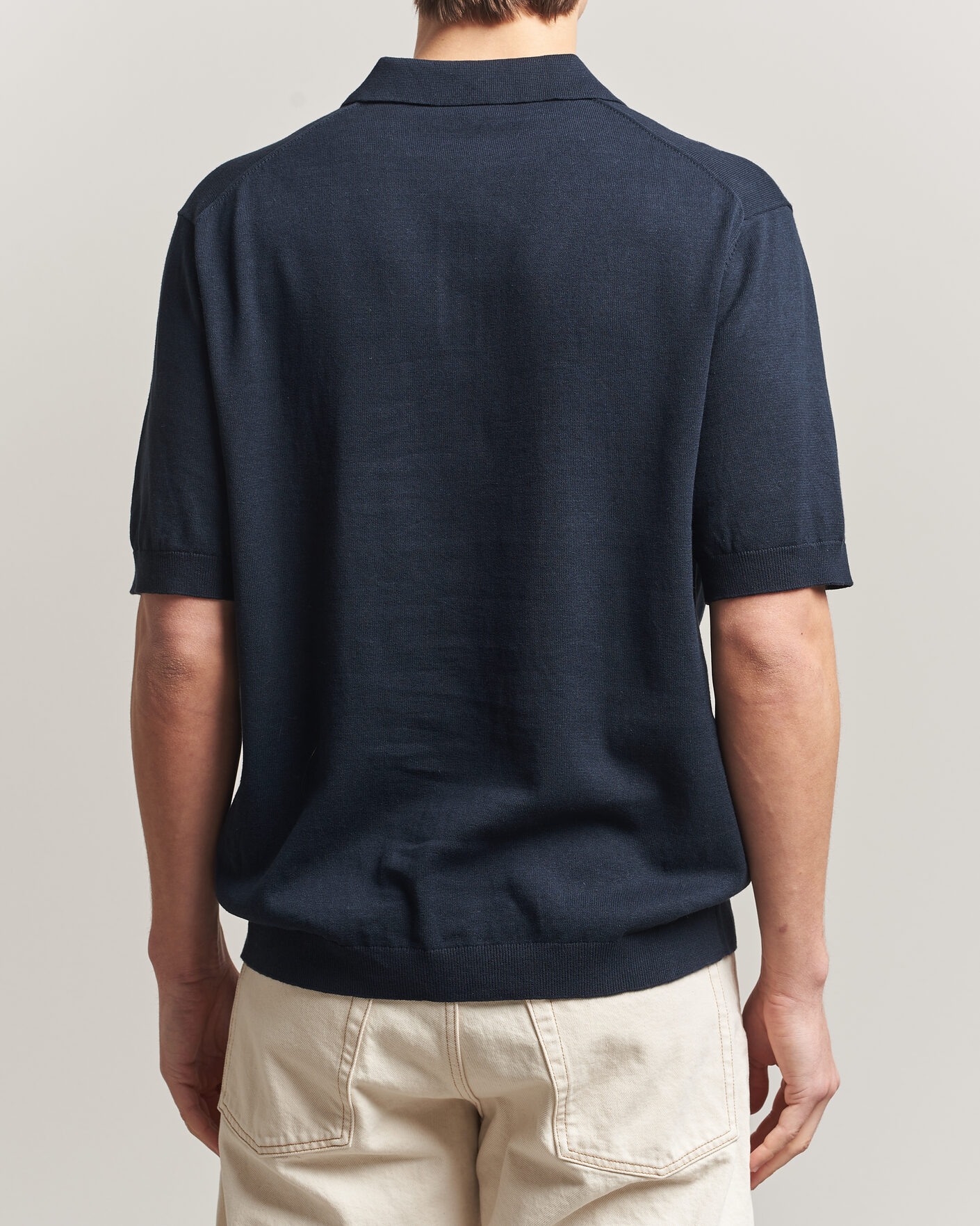 Herre | Pikéer | Forét | Sea Cotton/Linen Polo Navy