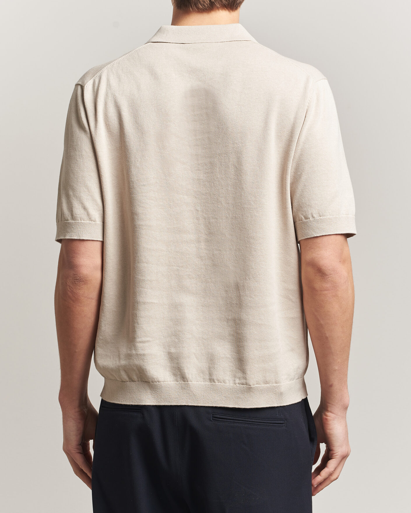 Herre | Pikéer | Forét | Sea Cotton/Linen Polo Oatmeal