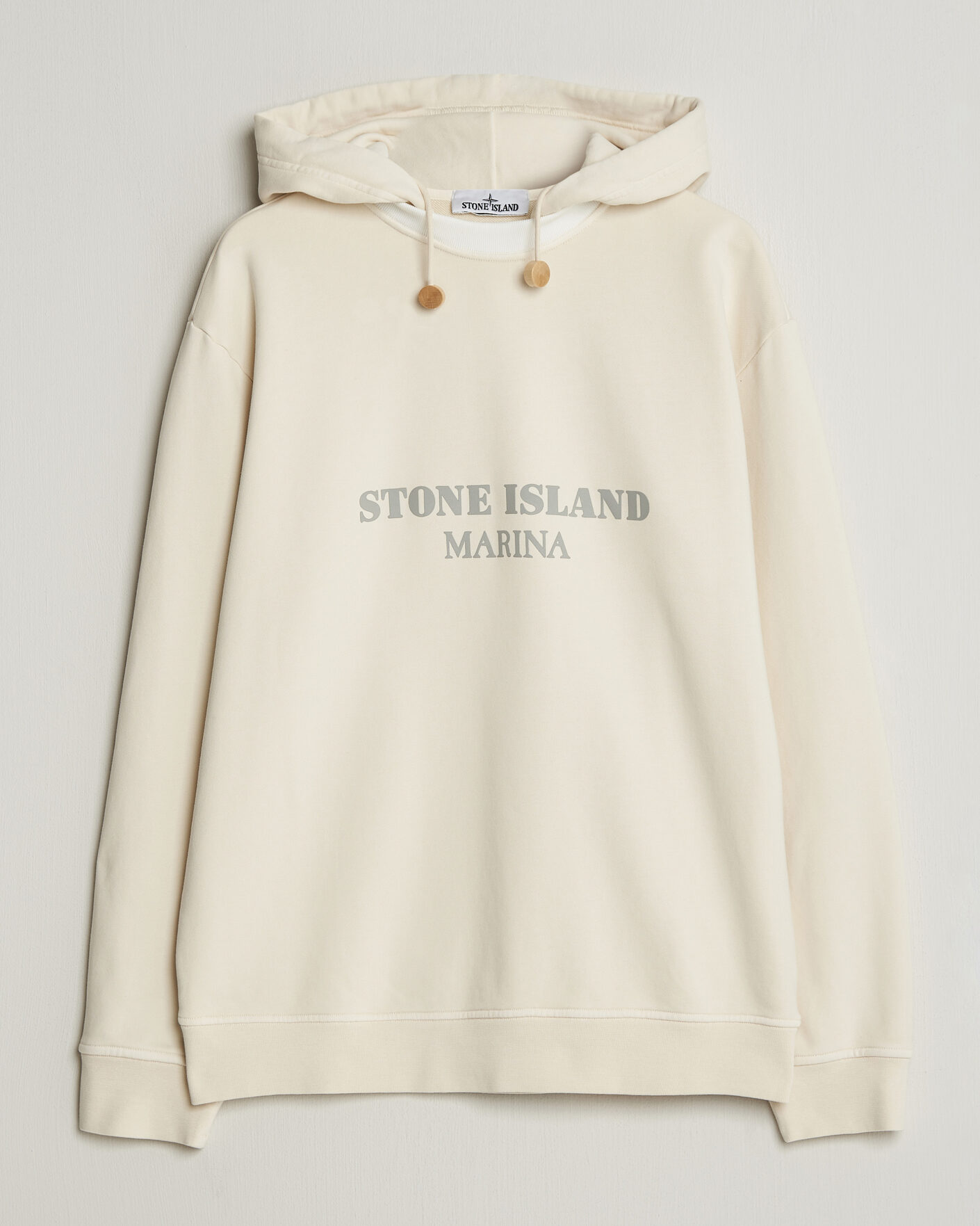 Herre | Gensere | Stone Island | Marina Cotton Fleece Hood Ivory