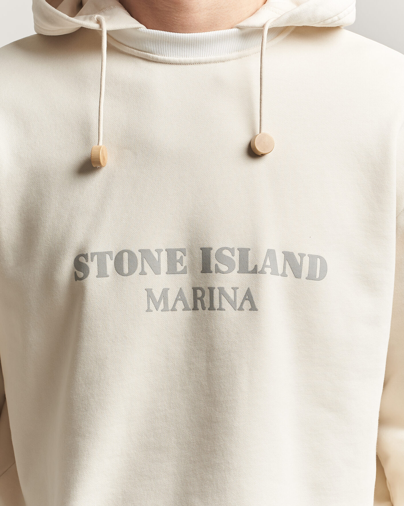 Herre | Gensere | Stone Island | Marina Cotton Fleece Hood Ivory