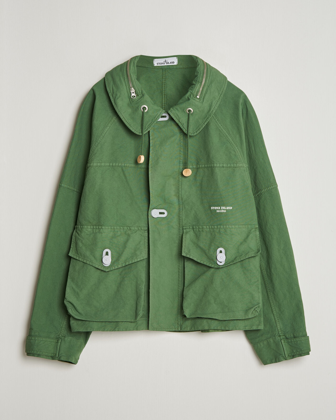 Herre | Jakker | Stone Island | Marina Panama Weave Coach Jacket Quartz Green