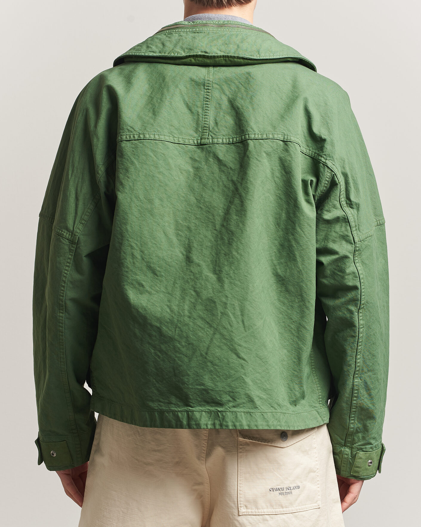 Herre | Jakker | Stone Island | Marina Panama Weave Coach Jacket Quartz Green