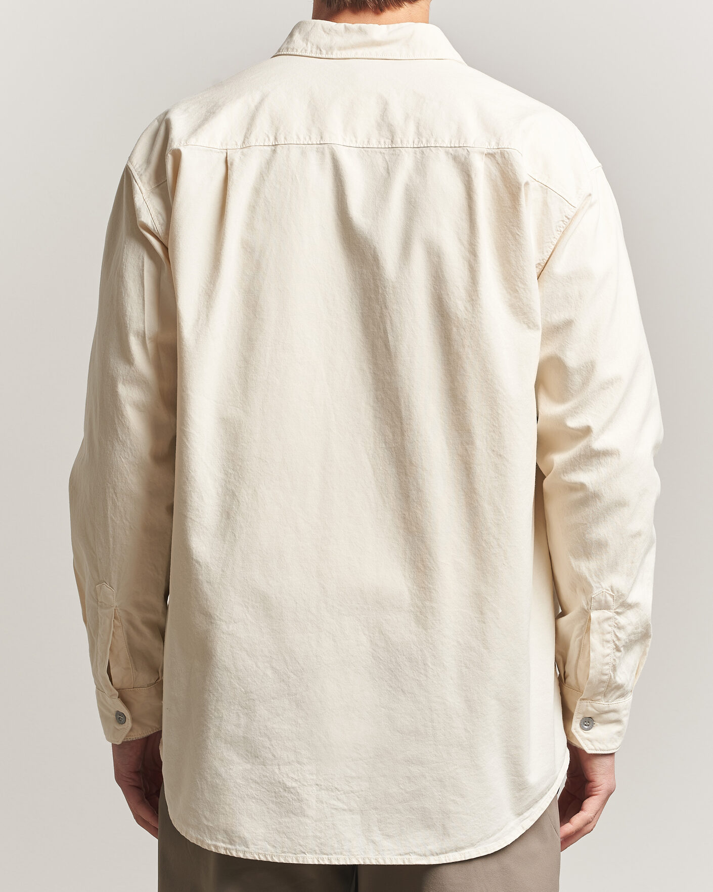 Herre | Skjorter | Stone Island | Marina Cotton Panama Weave Overshirt Ivory