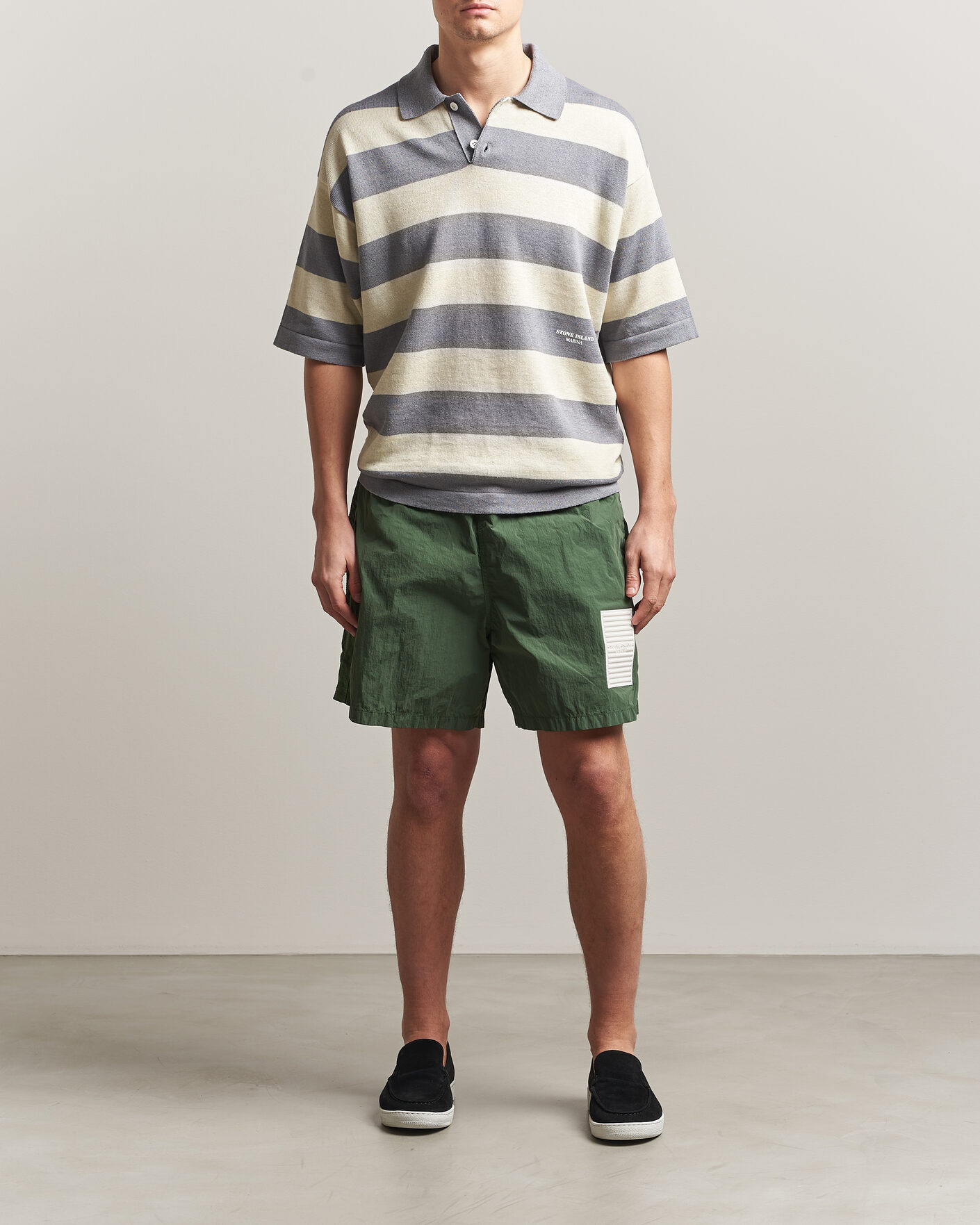 Herre | Badeshorts | Stone Island | Marina Micro Brushed Nylon-TC Swimshorts Quartz Green
