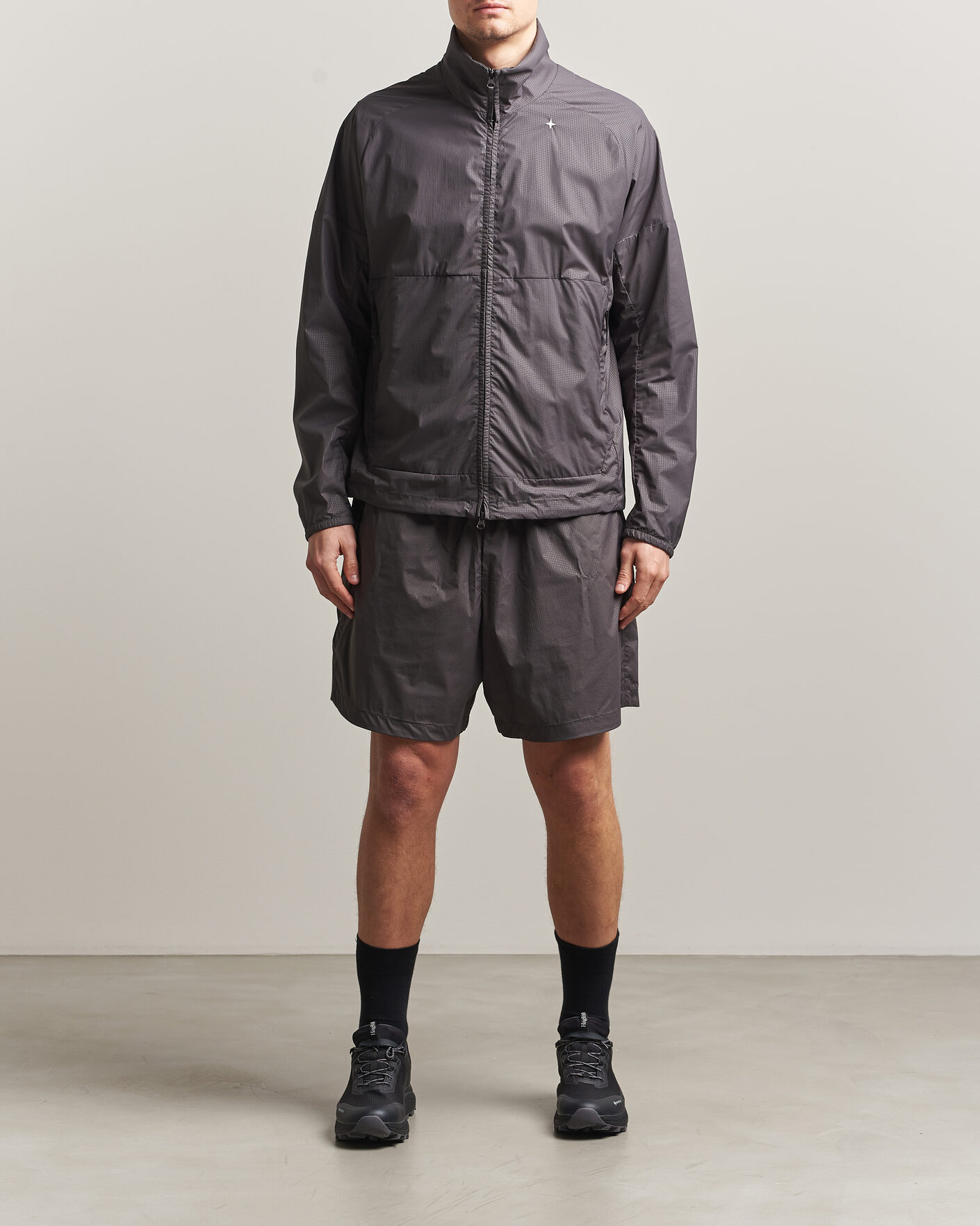 Herre | Shorts | Stone Island | Stellina Nylon Stretch Shorts Charcoal