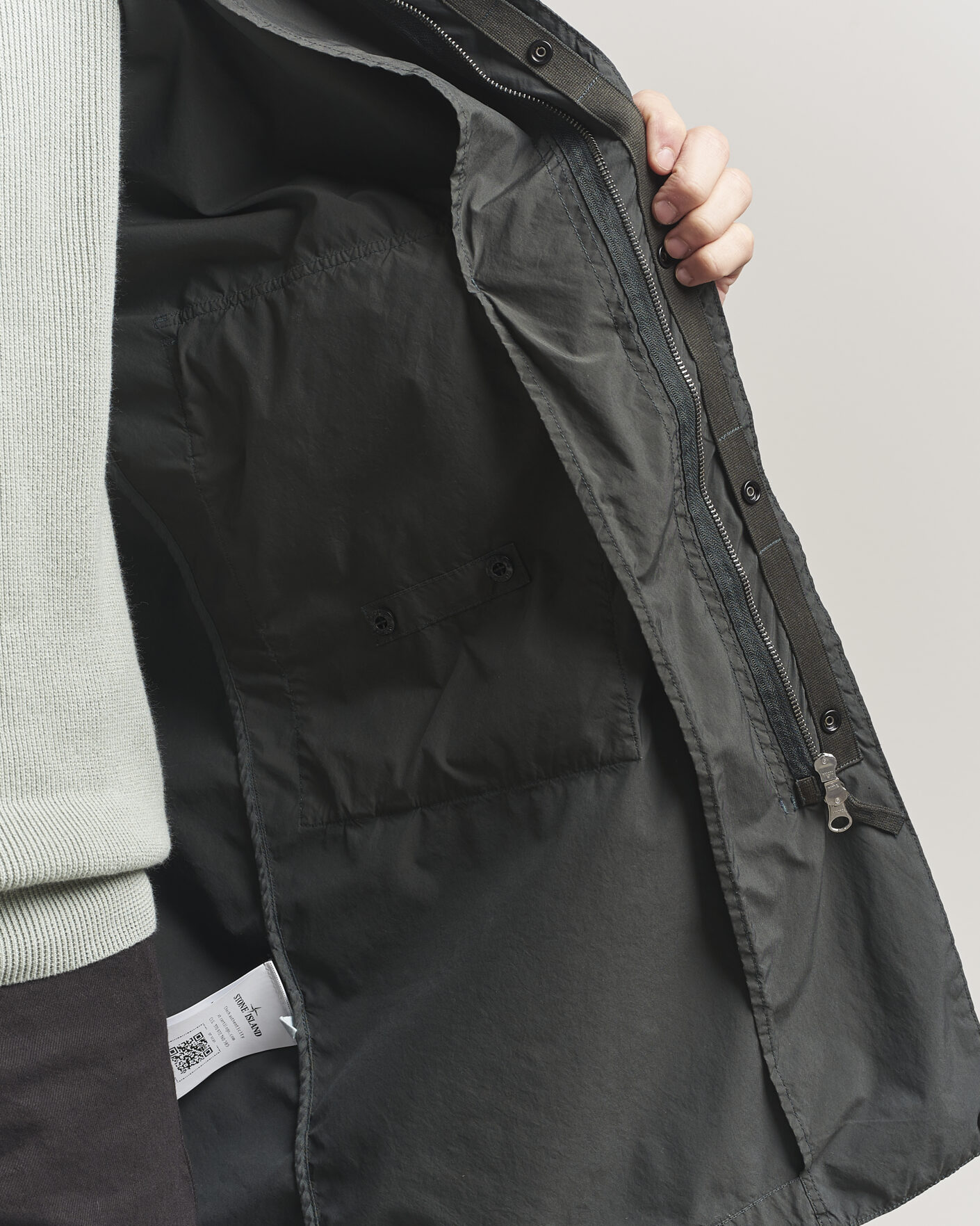 Herre | Jakker | Stone Island | Light Compact Car Coat Charcoal