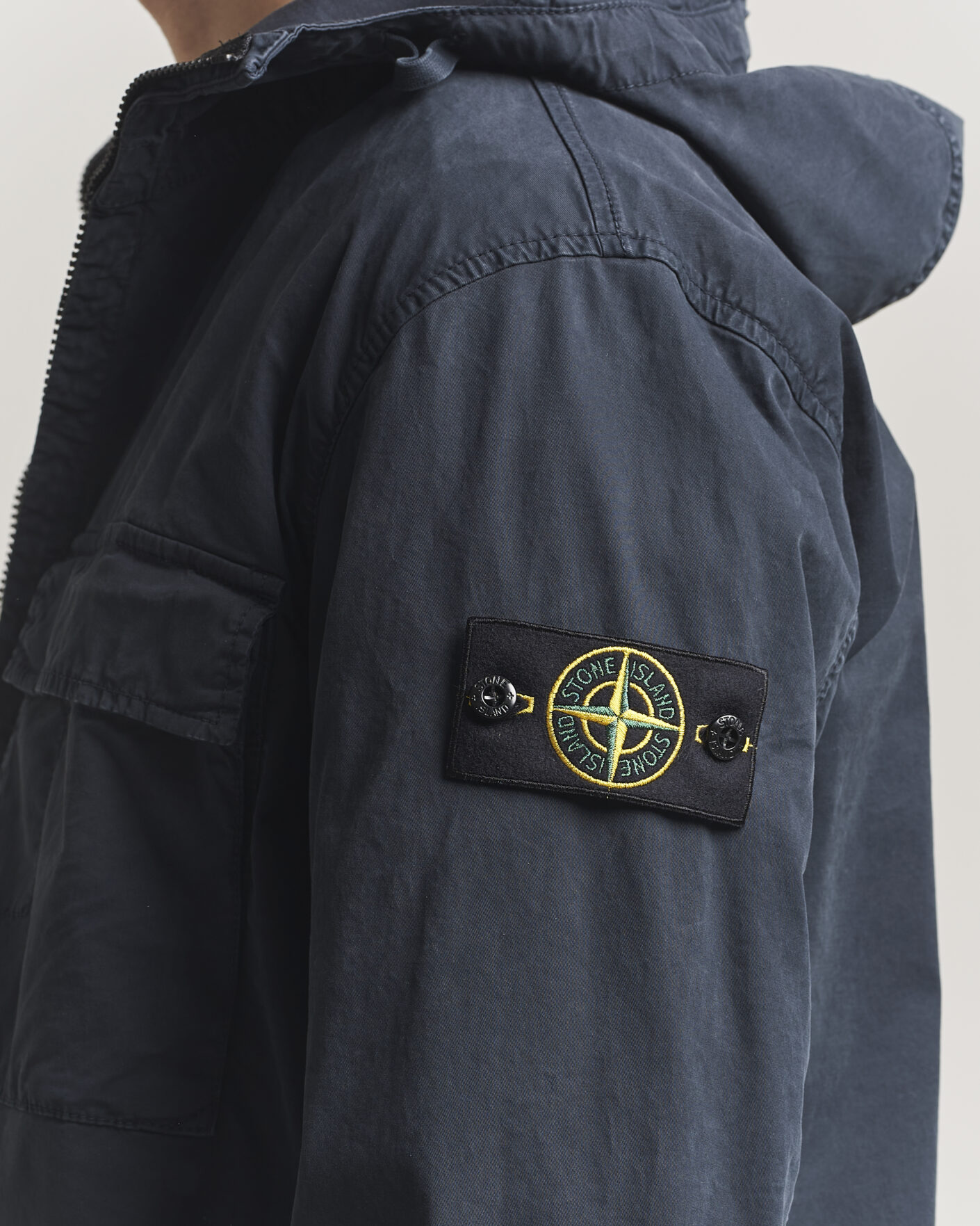 Herre | Jakker | Stone Island | Stretch Cotton Twill Hood Jacket Navy